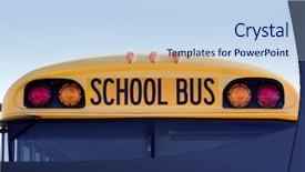  Presentation with bus transportation - Audience pleasing presentation consisting of school bus backdrop and a sky blue colored foreground