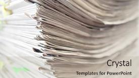  Presentation with inbox - Colorful theme enhanced with school career - overflowing paperwork inbox backdrop and a mint green colored foreground