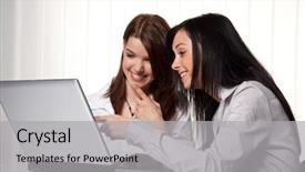  Presentation with learn - Audience pleasing presentation consisting of school career - young girls learn and work backdrop and a  colored foreground