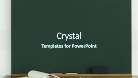  Presentation with blackboard - PPT theme consisting of school chalkboard - blackboard background and a tawny brown colored foreground