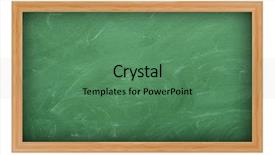  Presentation with green chalkboard - Theme consisting of school chalkboard background and a ocean colored foreground