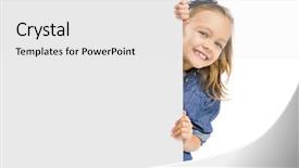  Presentation with whiteboard - Theme with school children background presentation - beautiful little girl holding background and a light gray colored foreground