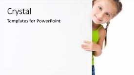  Presentation with cute black board - Colorful slide set enhanced with school children background presentation - cute child behind a white backdrop and a sky blue colored foreground