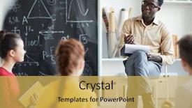  Presentation with breastfeeding and african american - Cool new presentation design with school children session - young african-american teacher with document backdrop and a  colored foreground