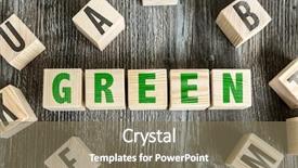  Presentation with blocks - PPT theme enhanced with school climate - wooden blocks with the text background and a violet colored foreground