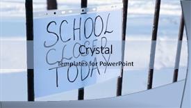  Presentation with closed - Colorful PPT theme enhanced with school closed due to heavy backdrop and a light blue colored foreground