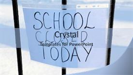  Presentation with closed - Beautiful presentation featuring school closed due to heavy backdrop and a light blue colored foreground