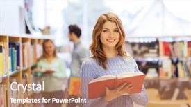  Presentation with meditation children education school - Amazing theme having school concept - happy student girl backdrop and a  colored foreground