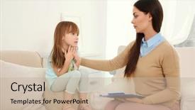  Presentation with working - Beautiful PPT layouts featuring school counselors - young child psychologist working backdrop and a mint green colored foreground