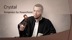  Presentation with decision making - Cool new presentation with school counselors - young dashing judge in black backdrop and a coral colored foreground