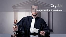  Presentation with decision making - Cool new theme with school counselors - young judge in front backdrop and a gray colored foreground