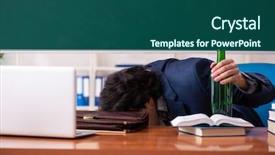  Presentation with crisis - Presentation theme with school crisis - male teacher drinking background and a  colored foreground