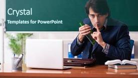  Presentation with classroom management - Presentation theme featuring school crisis - male teacher drinking background and a ocean colored foreground