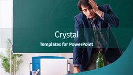  Presentation with special needs classroom - Presentation design with school crisis - male teacher drinking background and a  colored foreground