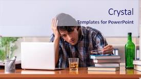  Presentation with classroom - Cool new theme with school crisis - male teacher drinking backdrop and a  colored foreground