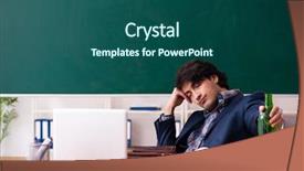  Presentation with classroom for agriculture - Presentation design featuring school crisis - male teacher drinking background and a  colored foreground