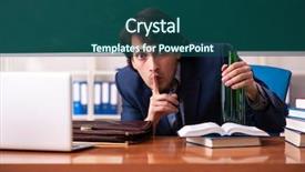  Presentation with classroom - PPT theme having school crisis - male teacher drinking background and a  colored foreground