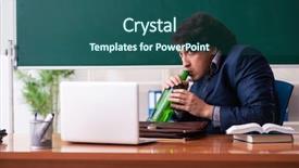  Presentation with classroom strategies - Audience pleasing slide set consisting of school crisis - male teacher drinking backdrop and a  colored foreground