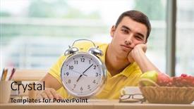  Presentation with exam - Slides with school delay - student missing deadlines for exam background and a coral colored foreground