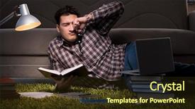  Presentation with books - Amazing PPT layouts having school delay - student reading books preparing backdrop and a  colored foreground