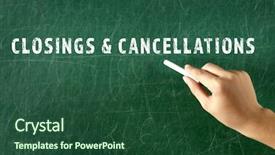  Presentation with blackboard english text welcome - Audience pleasing theme consisting of school delay winter - text closings and cancellations female backdrop and a forest green colored foreground