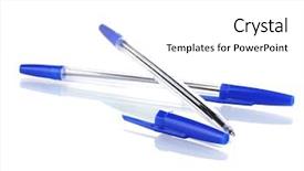  Presentation with white and navy blue - Slide set with school design - two blue pens isolated background and a  colored foreground