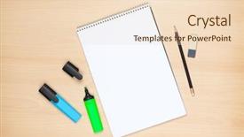  Presentation with mistakes pencil eraser pencil eraser - Slides enhanced with school desk - blank notepad highlighters pencil background and a lemonade colored foreground