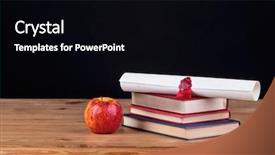  Presentation with school desk - PPT theme featuring a black background add background and a black colored foreground