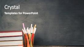  Presentation with school desk - Theme with school desk background and a dark gray colored foreground