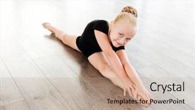  Presentation with discipline - Colorful slide deck enhanced with school discipline - smiling beautiful little girl ballerina backdrop and a  colored foreground