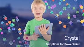  Presentation with school district - Slide deck consisting of school district - digital composite of boy background and a  colored foreground