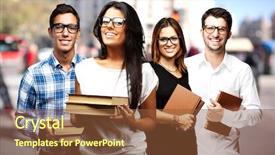  Presentation with books - PPT theme consisting of school district - portrait of young students holding background and a tawny brown colored foreground