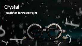  Presentation with examination - Slide set having school drop - eyes examination spectacles background and a  colored foreground