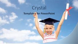  Presentation with bachelor - Slide deck enhanced with school-education-and-learning-concept background and a light blue colored foreground