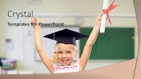  Presentation with bachelor - Presentation enhanced with school-education-and-learning-concept background and a light gray colored foreground