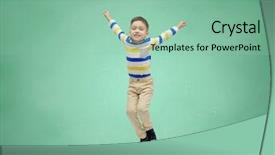  Presentation with free school - Slide deck with school education childhood freedom background and a seafoam green colored foreground