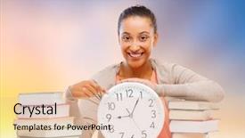  Presentation with education middle school arabic kids - Colorful presentation theme enhanced with school education and schedule concept backdrop and a lemonade colored foreground