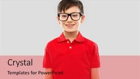  Presentation with education red - PPT theme enhanced with school education and vision concept background and a red colored foreground