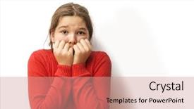  Presentation with group of three young girl - Slide set featuring school expectations - portrait young little girl biting background and a coral colored foreground