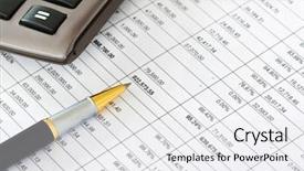  Presentation with school finance - Audience pleasing presentation theme consisting of school finance - various business stuff backdrop and a white colored foreground