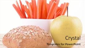  Presentation with roll - Cool new presentation with school food fitness - light breakfast - roll apple backdrop and a  colored foreground