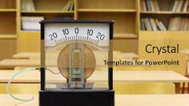  Presentation with physics - Colorful presentation design enhanced with school for experiments in physics backdrop and a yellow colored foreground