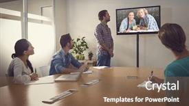  Presentation with college students and laptop - PPT layouts featuring school function - college students doing homework background and a violet colored foreground