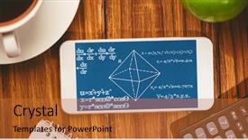  Presentation with math problem solving - Presentation design enhanced with school function - math problems against smartphone background and a red colored foreground