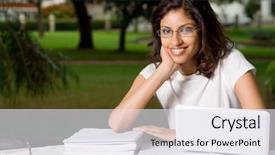  Presentation with school garden - Slides consisting of school garden - cheerful young indian college student background and a sky blue colored foreground