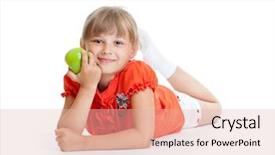  Presentation with school apple - Cool new presentation with  backdrop and a  colored foreground