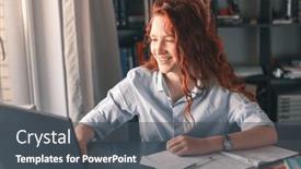  Presentation with test exam student - Theme enhanced with school-girl-studying-with-books and a dark gray colored foreground