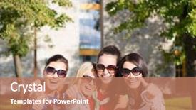  Presentation with happy birthday frame holiday - PPT theme with school good times - summer holidays vacation happy people background and a coral colored foreground