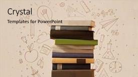  Presentation with hand drawn school - Slide deck consisting of school hand drawn doodle sketch background and a lemonade colored foreground