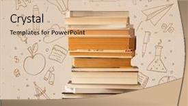  Presentation with hand drawn school - Theme enhanced with school hand drawn doodle sketch background and a lemonade colored foreground